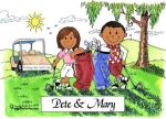 002-FF Golfing Couple - Dark Skin