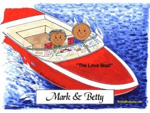 034-FF Boating Couple - Dark Skin