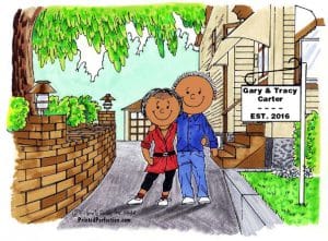 041-FF New Home, Couple - Dark Skin