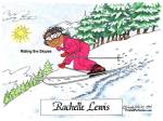 055-FF Skier, Snow, Female - Dark Skin
