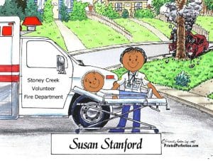 079-FF EMT, Paramedic, Ambulance, Female - Dark Skin