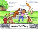 099-FF Dog Lover, Female - Coaster - Dark Skin