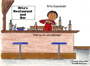 108-FF Bartender, Female - Dark Skin