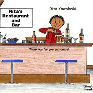 108-FF Bartender, Female - Dark Skin