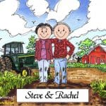 119-FF Farmer Couple - Dark Skin
