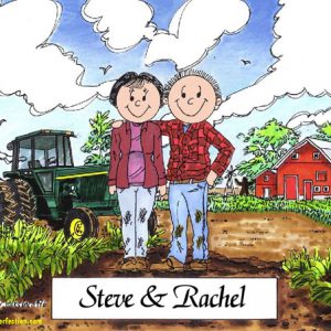 119-FF Farmer Couple - Dark Skin