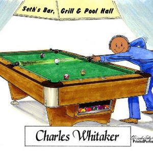 162-FF Pool Player, Billiards, Male - Dark Skin