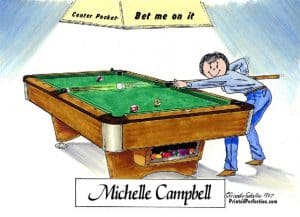 163-FF Pool Player, Billiards, Female