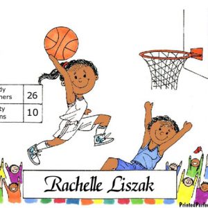 182-FF Basketball Player, Female - Dark Skin