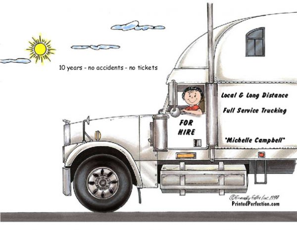 190-FF Truck Driver, 18 Wheeler, Female