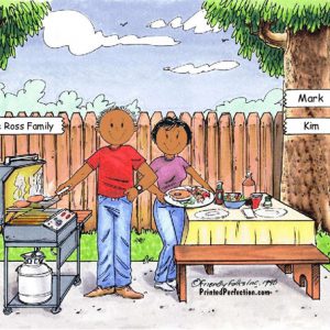 210d-NTT Family Backyard Barbeque 1 girl - Dark Skin