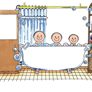 220-FF Tub Time, Three Children