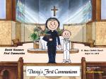 First Communion, Female Priest with Boy - Friendly Folks