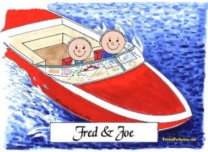 Boating, Friends - Two Males - Friendly Folks