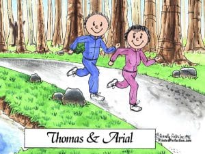 Jogger, Couple - Friendly Folks