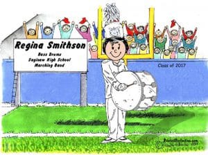 Personalized Marching Band, Bass Drum Gifts