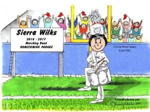 Drum Snare, Marching Band - White Uniform, Female - Friendly Folks