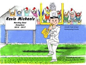 Saxophone - White Uniform - Marching Band, Male - Friendly Folks