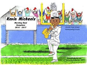 Saxophone - White Uniform - Marching Band, Male - Friendly Folks - Image 2