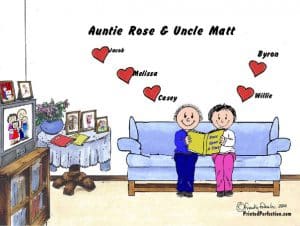 385-FF Grandma & Grandpa, 5 Hearts