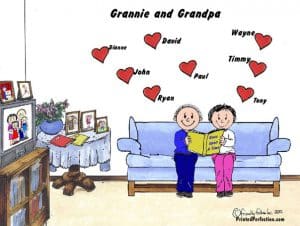 388-FF Grandma & Grandpa, 8 Hearts
