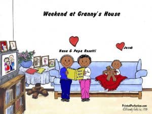 Grandpa & Grandma, 1 Grandchild - Friendly Folks - Image 2