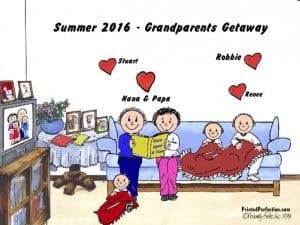 392-FF Grandma & Grandpa, 3 Children