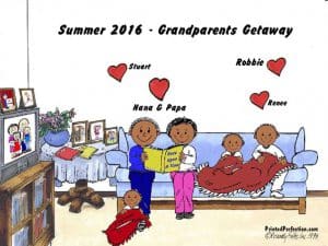 Grandpa & Grandma, 3 Grandchildren - Friendly Folks - Image 2