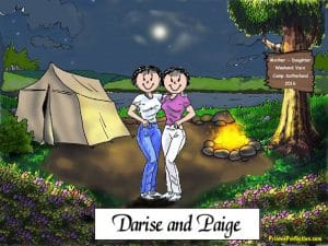 409-FF Camping Friends, Female & Female