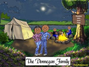 Camping, Couple with 2 Children - Friendly Folks - Image 2