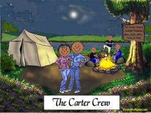 Camping, Couple with 3 Children - Friendly Folks - Image 2
