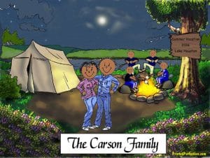 Camping, Couple with 4 Children - Friendly Folks - Image 2