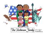Patriotic Family, Couple with 2 Girls - Friendly Folks - Image 2