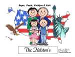 440-FF Patriotic Couple, One Girl, One Boy