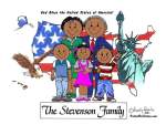 Patriotic Family, Couple with 2 Boys, 1 Girl - Friendly Folks - Image 2