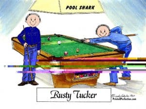 Pool Player - Billiards, Two Males - Friendly Folks