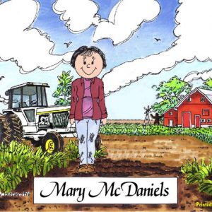 495-FF Farmer, Female, White Tractor