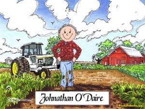 496-FF Farmer, Male, White Tractor
