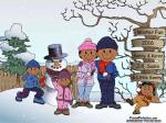 Snowman - Snow Family, 1 Boy, 2 Girls - Friendly Folks - Image 2