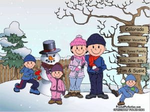 503-FF Snowman Family, 2 Boys, 1 Girl