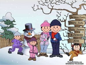 506-FF Snowman Family, 3 Girls
