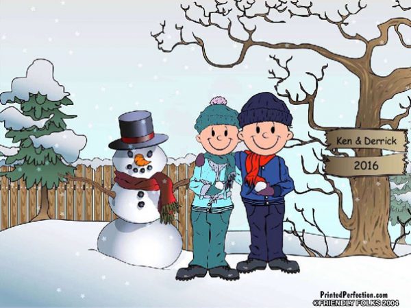 508-FF Snowman Family, Male & Male