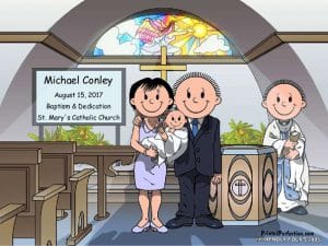 529-NTT Baptism, Couple, Male Baby