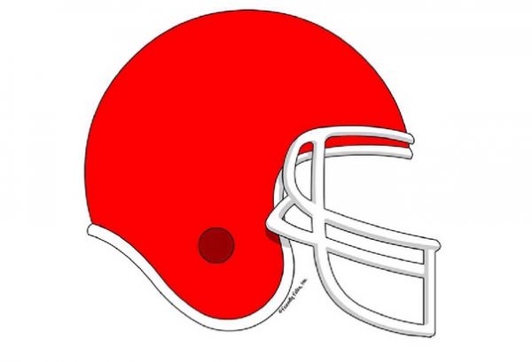 856-FF Football Helmet, Red
