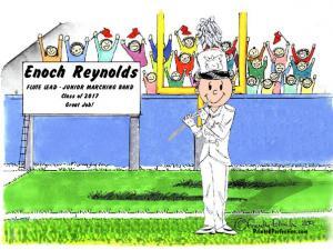 Flute - Marching Band - White Uniform, Male - Friendly Folks