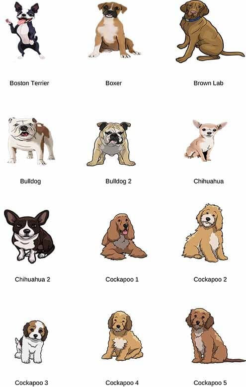 Dog clip art that can be added