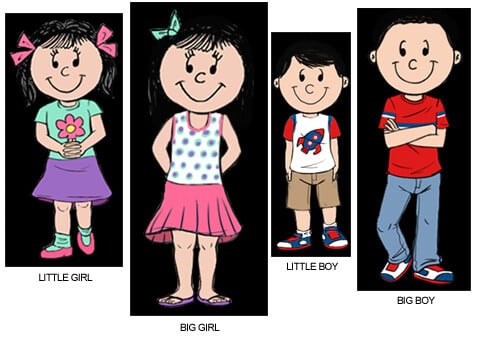 Children that can be added to your cartoon scene